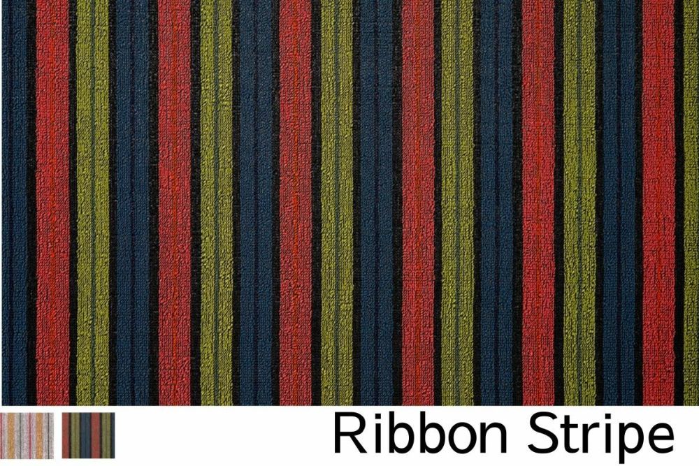 チルウィッチの玄関マット リボンストライプ