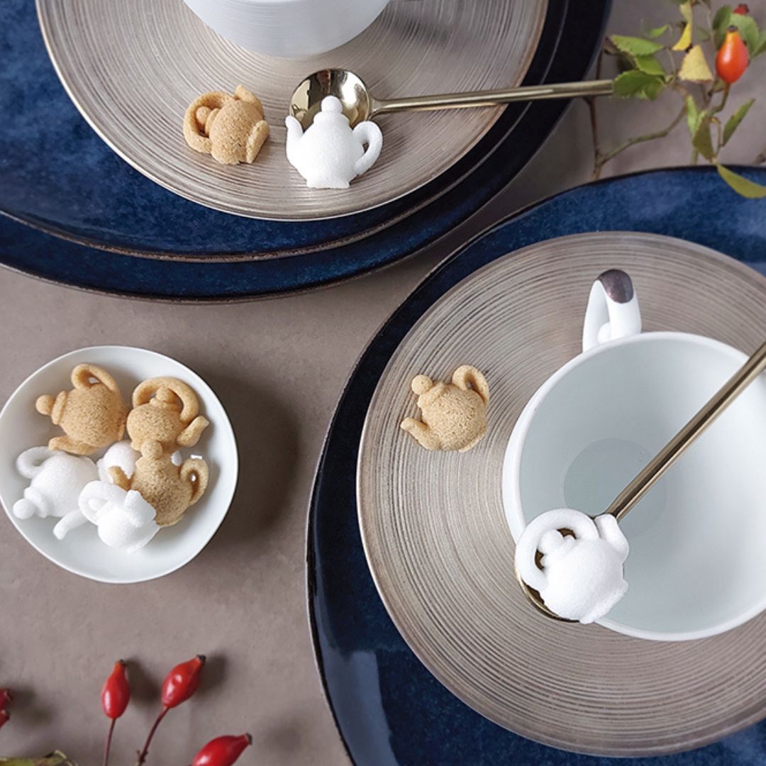 カナスック、デザインシュガー、ティーポット、角砂糖