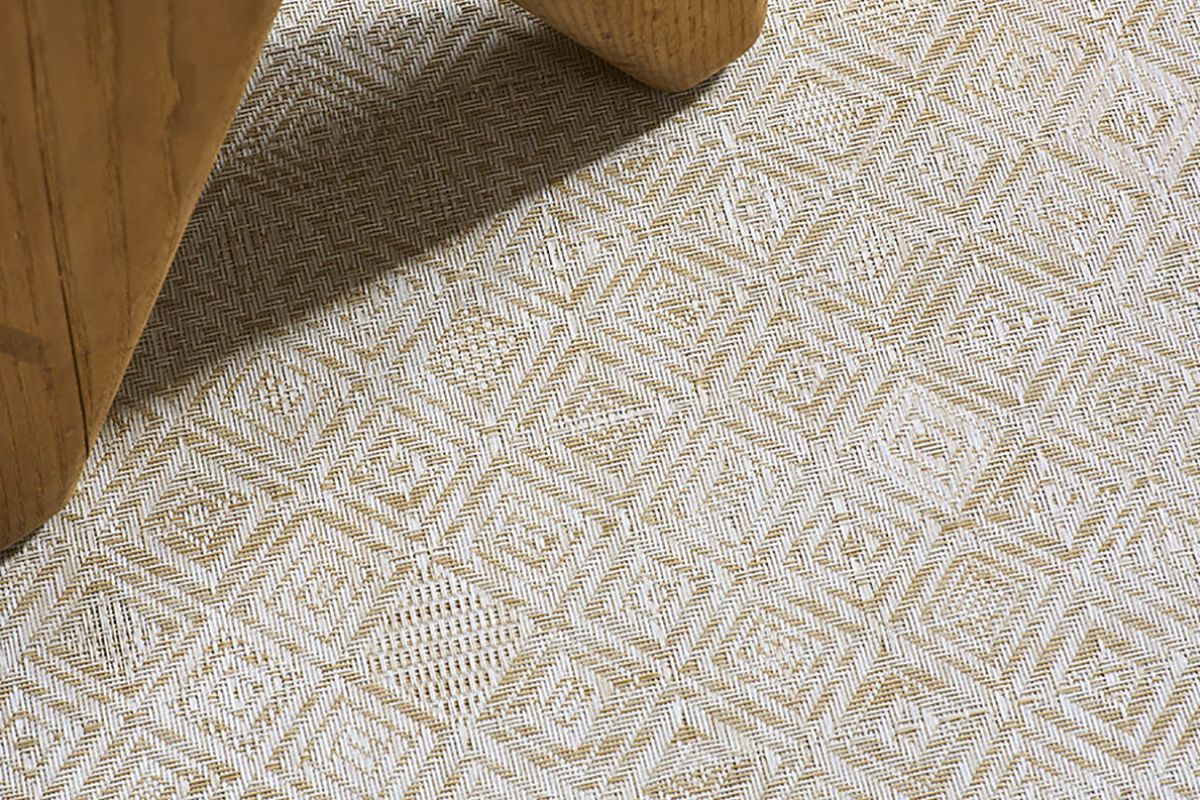 チルウィッチ ラグ モザイク  ベージュ アーモンド