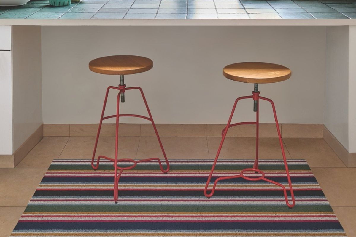 チルウィッチ シャッフルストライプ ペチュニア キッチンマット 玄関マット 