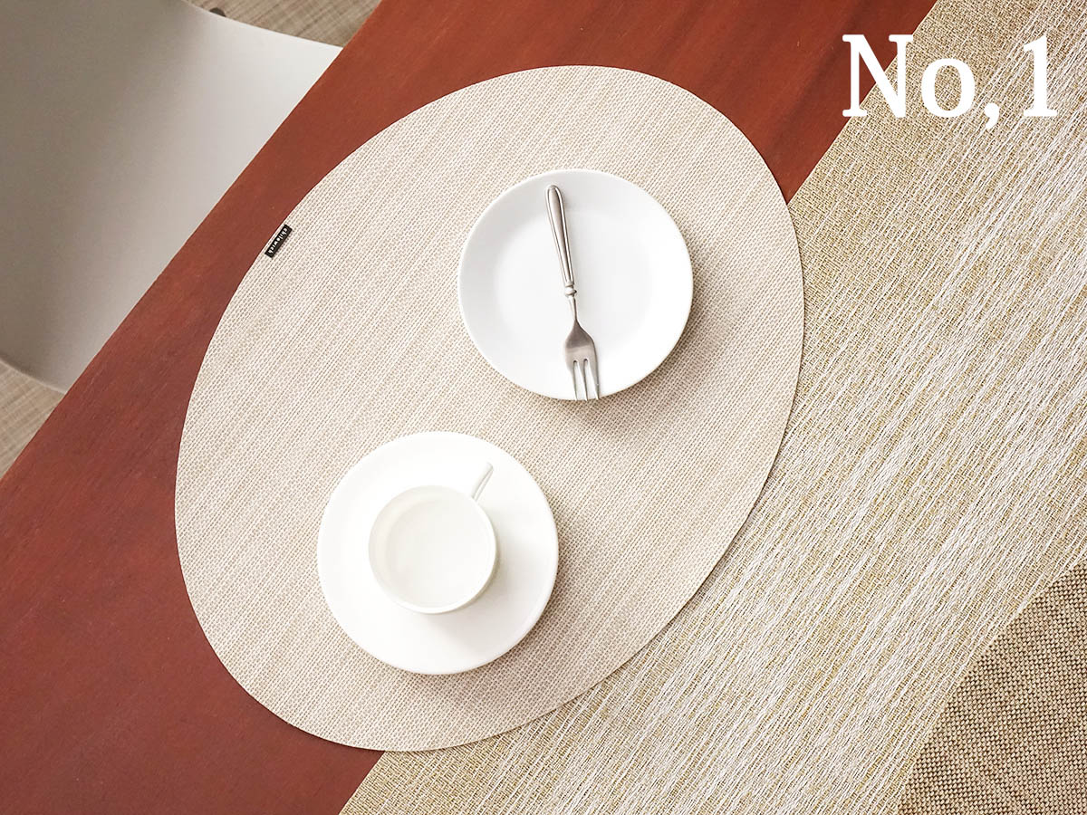 2025年ランチョンマット売上1位のミニバスケットウィーブ・パーチメント