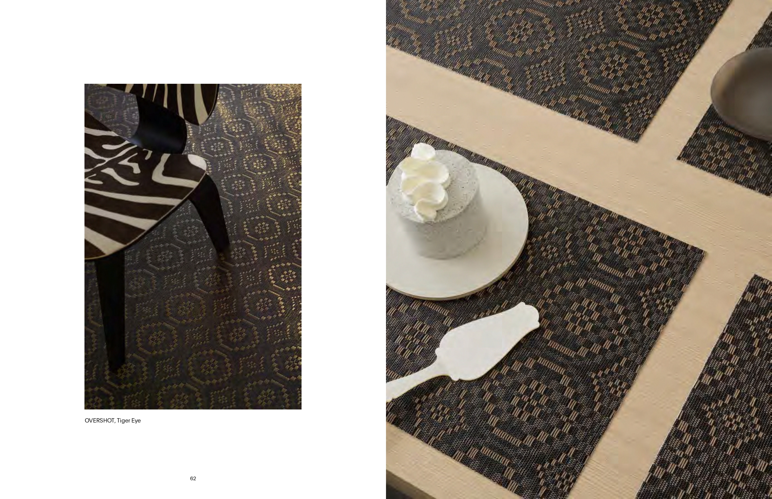 チルウィッチ 2025年秋冬の新作 オーバーショット柄　タイガーアイ色 ランチョンマット