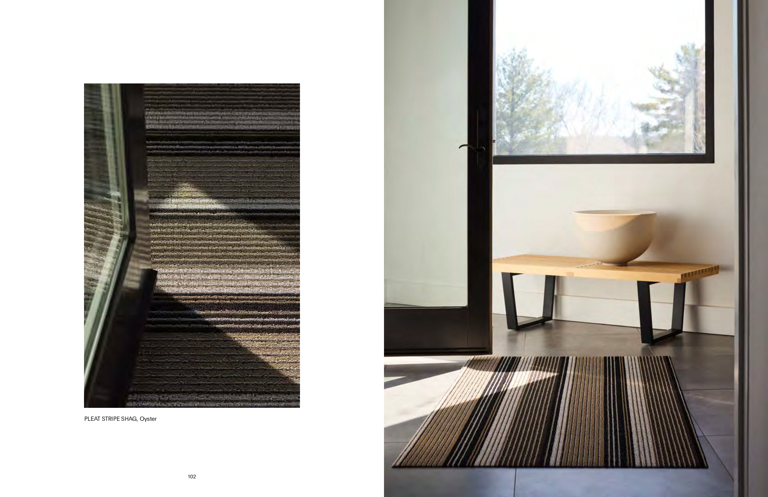 チルウィッチ 2025年秋冬の新作 プリーツストライプ柄　シャグマット