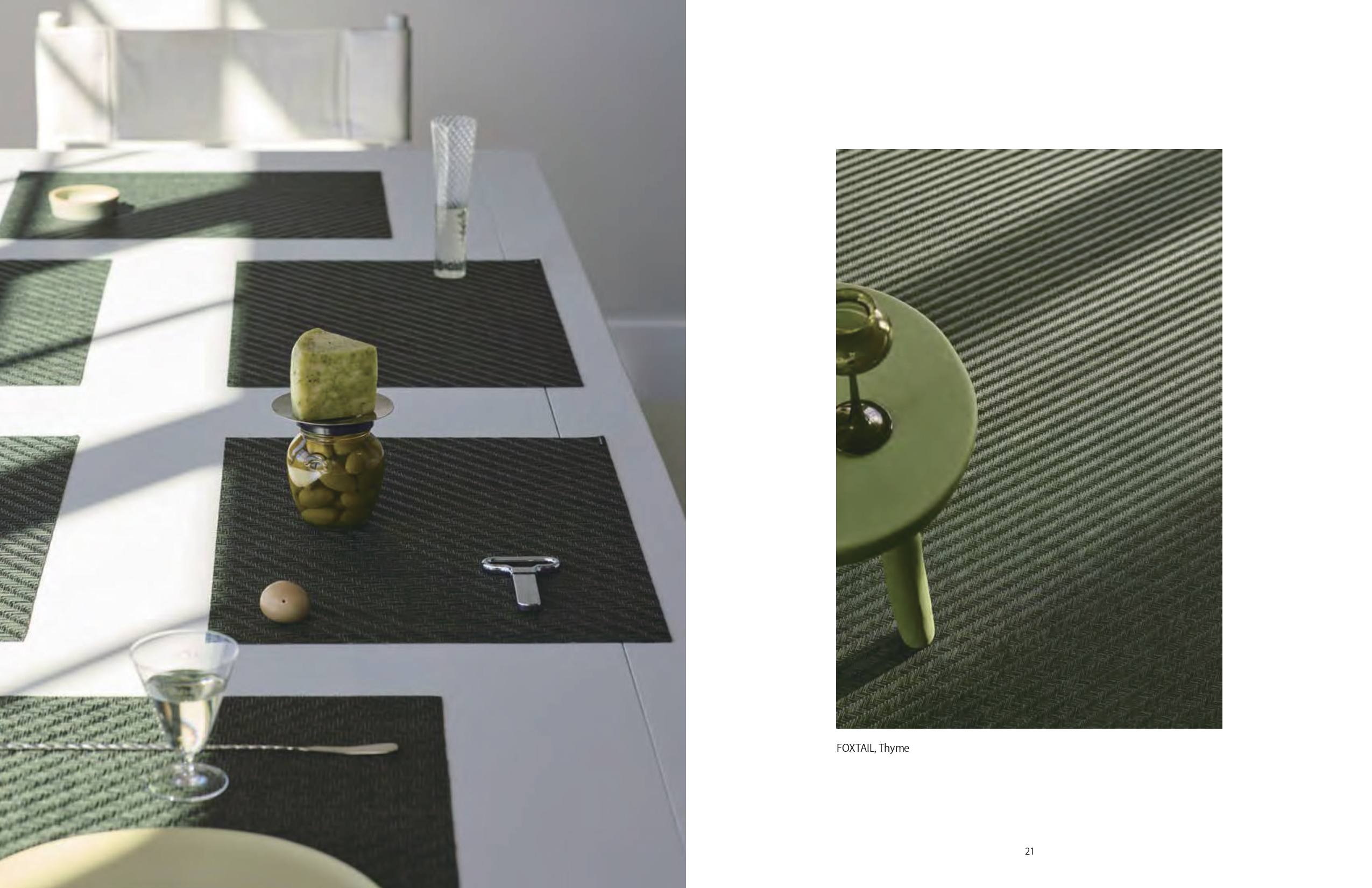 チルウィッチ 2025年秋冬の新作 フォックステイル柄　タイム色 ランチョン_フロアマット