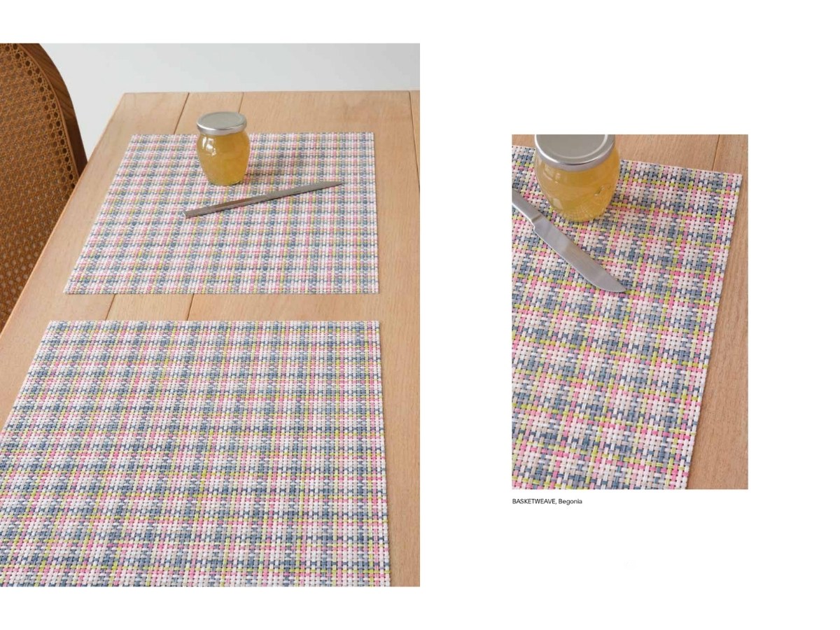 チルウィッチ 2026年春の新作 バスケットウィーブ柄　マルチカラー ベゴニア色 ランチョンマット