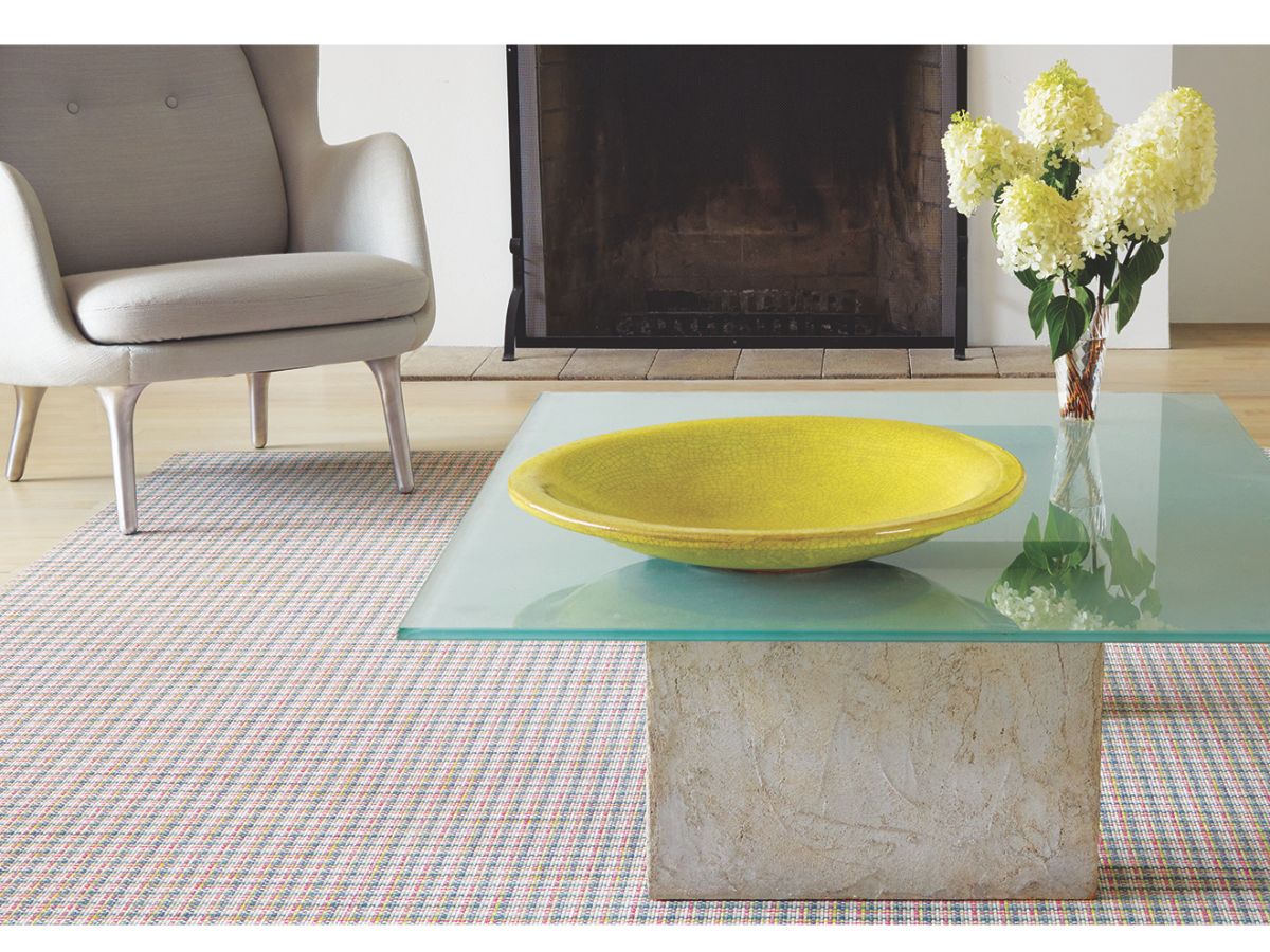 チルウィッチ 2026年春の新作 バスケットウィーブ柄　マルチカラー ベゴニア色 ラグ フロアマット