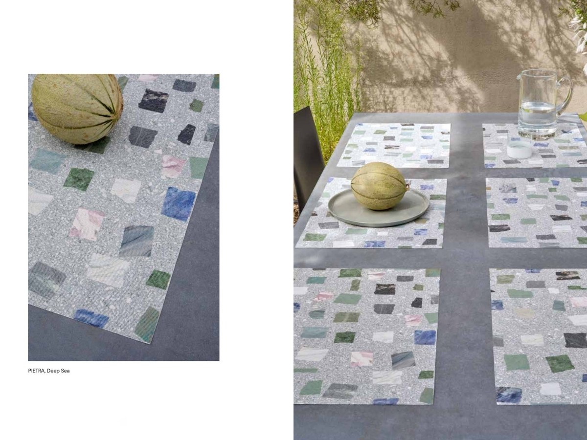 チルウィッチ 2026年春の新作 ピエトラ柄　ディープシー色 ランチョンマット