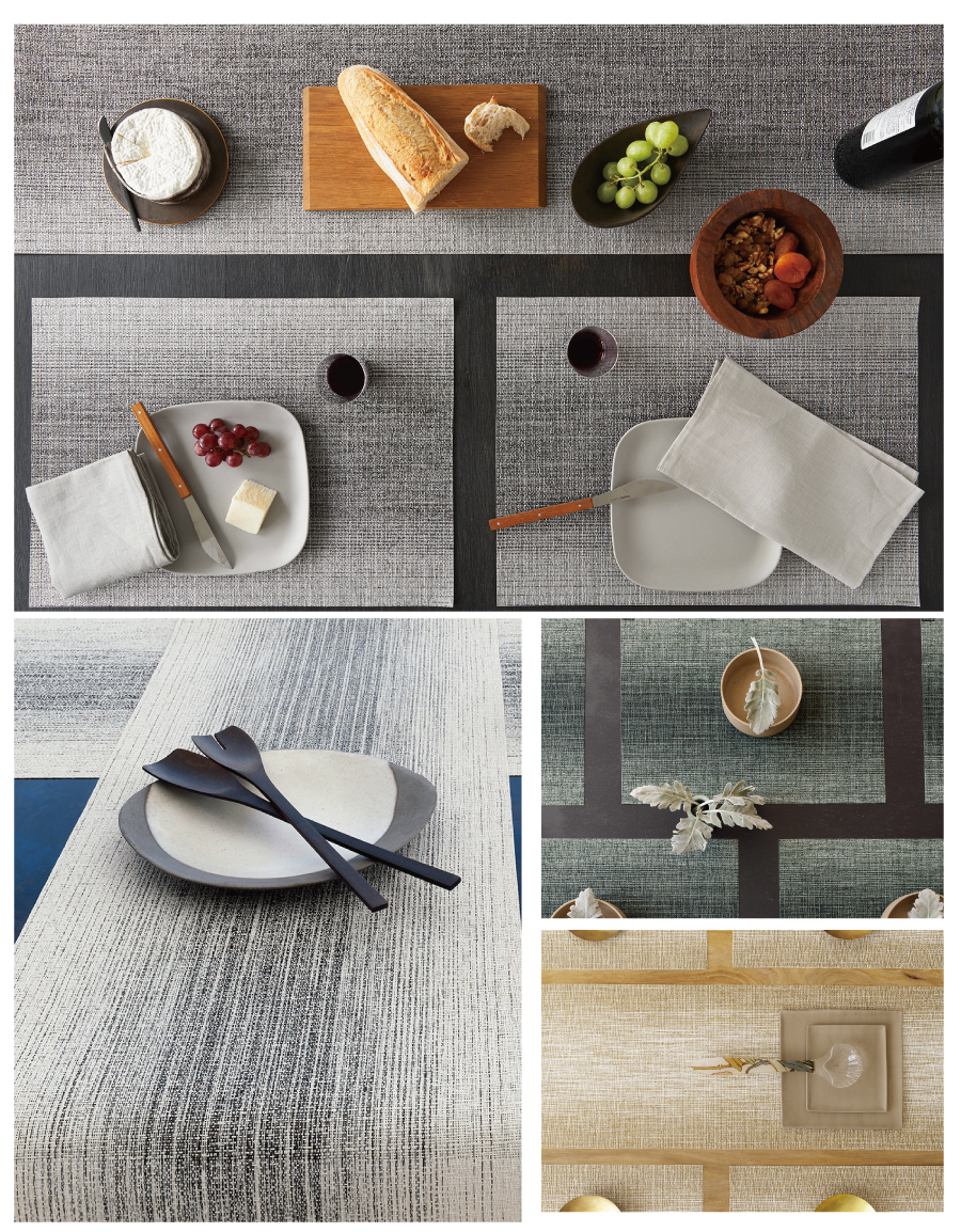 チルウィッチのテーブルランナー　オンブレ　ツイードのような質感とグラデーション