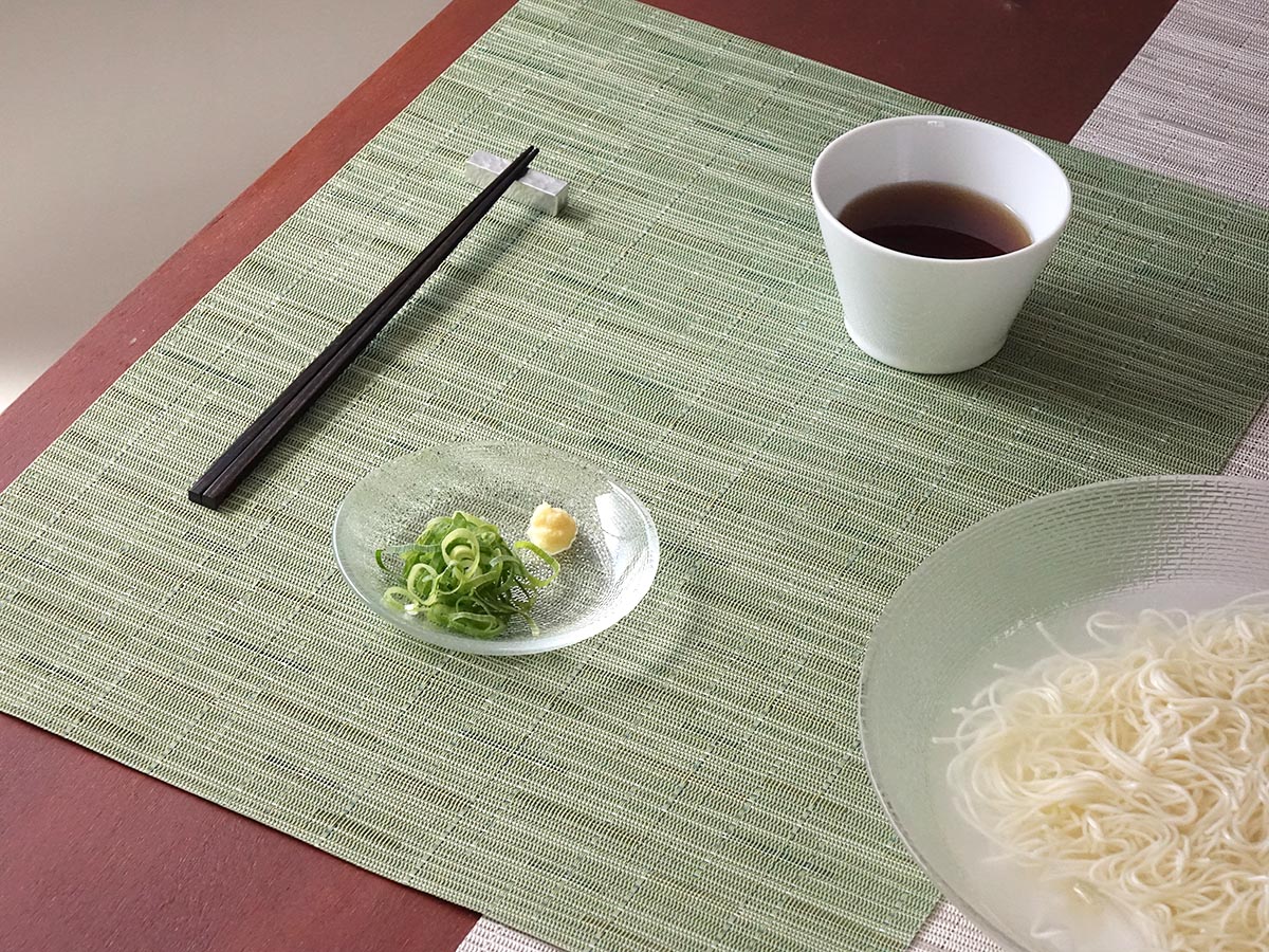 チルウィッチ ランチョンマット　バンブー　グリーン　素麺　和食