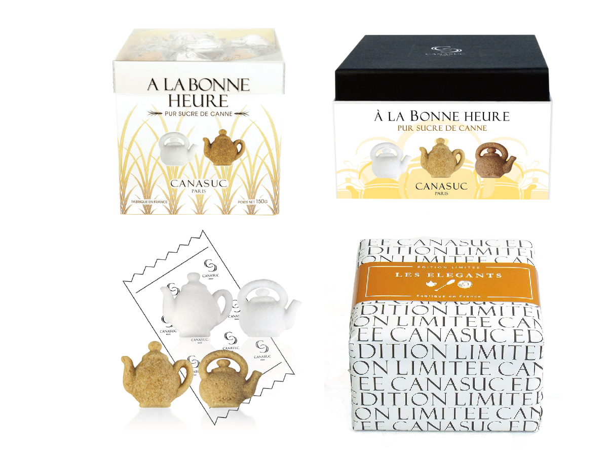 おしゃれなティーポットの角砂糖