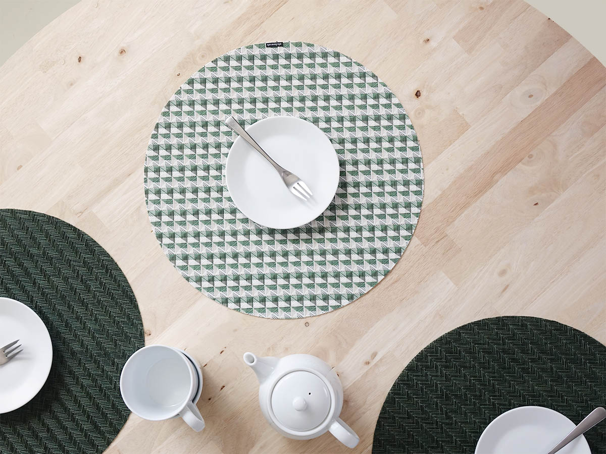 チルウィッチのランチョンマット　クレーン柄　2025年秋冬新作　タイム色