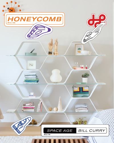 スペースエイジのパイオニア　ビルカリーのハニカムモジュールシェルフ