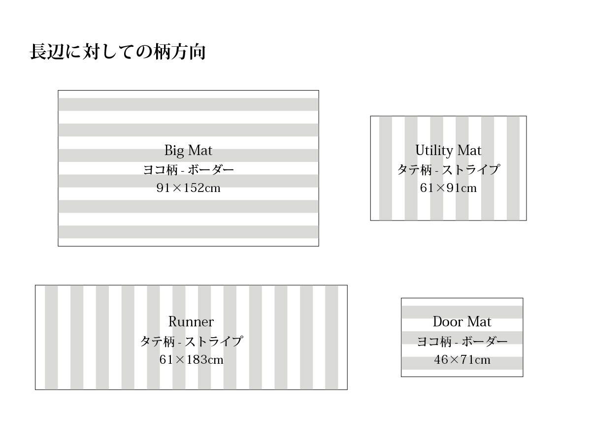 チルウィッチ玄関マットのSkinny Stripe