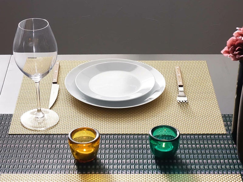 バスケットウィーブ・ギルデッド色　チルウィッチ　ランチョンマット　ゴールド