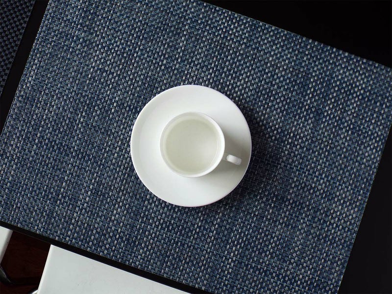 バスケットウィーブのデニム色