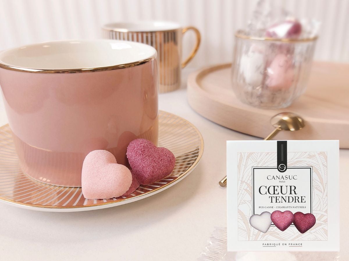 おしゃれなハートの角砂糖のカナスック・デザインシュガー