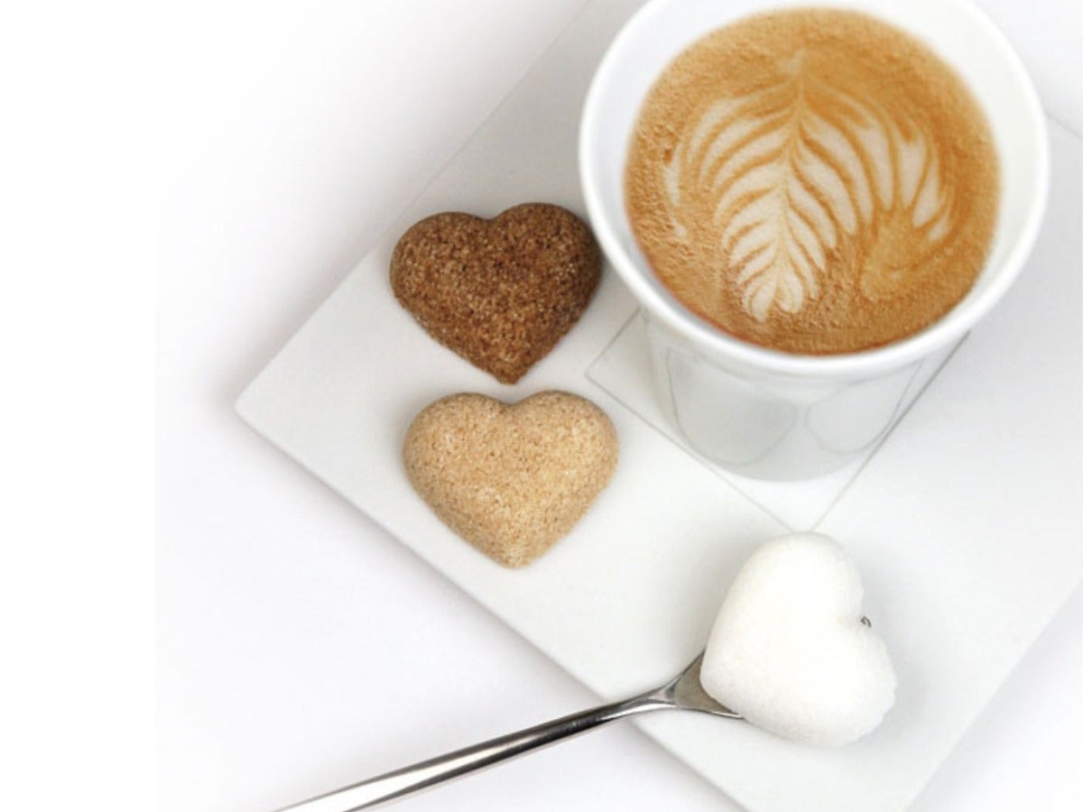 かわいいハートの角砂糖のカナスック・デザインシュガー