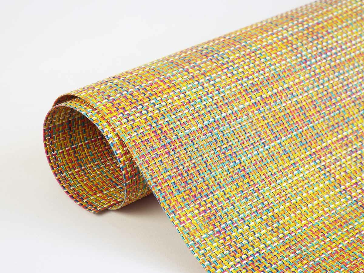 チルウィッチテーブルランナーのミニバスケットウィーブのコンフェティ色