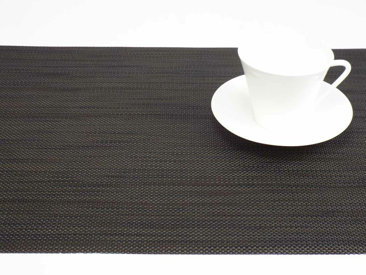 チルウィッチテーブルランナーのミニバスケットウィーブのエスプレッソ色