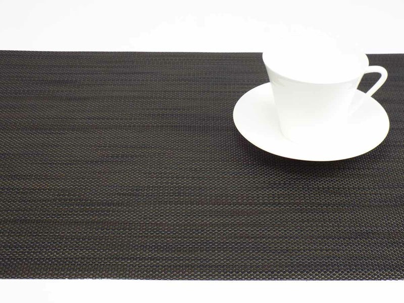 チルウィッチテーブルランナーのミニバスケットウィーブのエスプレッソ色