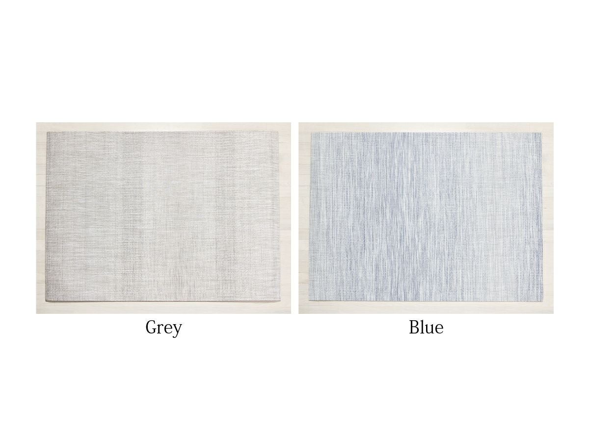 チルウィッチフロアマットのウェーブ柄　ブルーのラグ