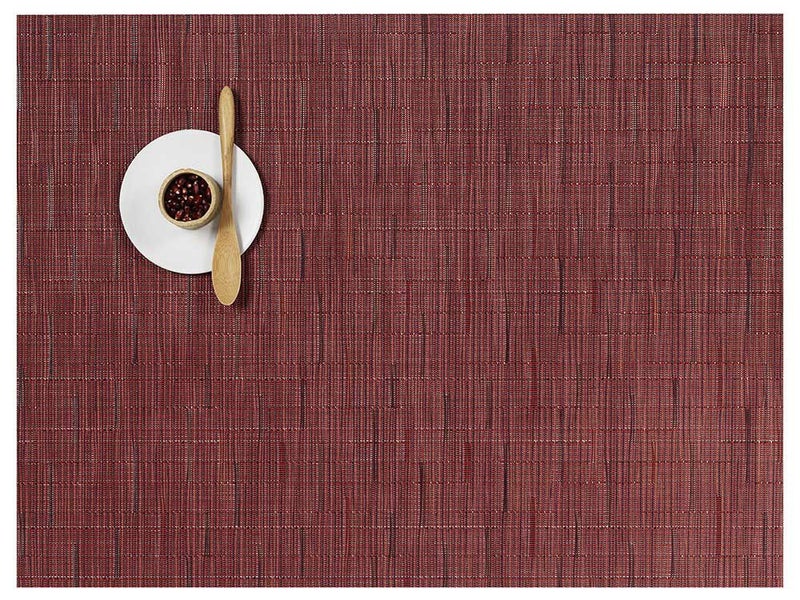 チルウィッチ・バンブーのクランベリー色のランチョンマット　