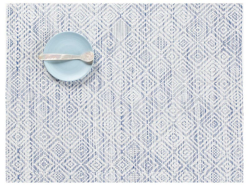 ランチョンマット　チルウィッチ　モザイク　北欧的なダイヤモンドパータン　青　ブルー