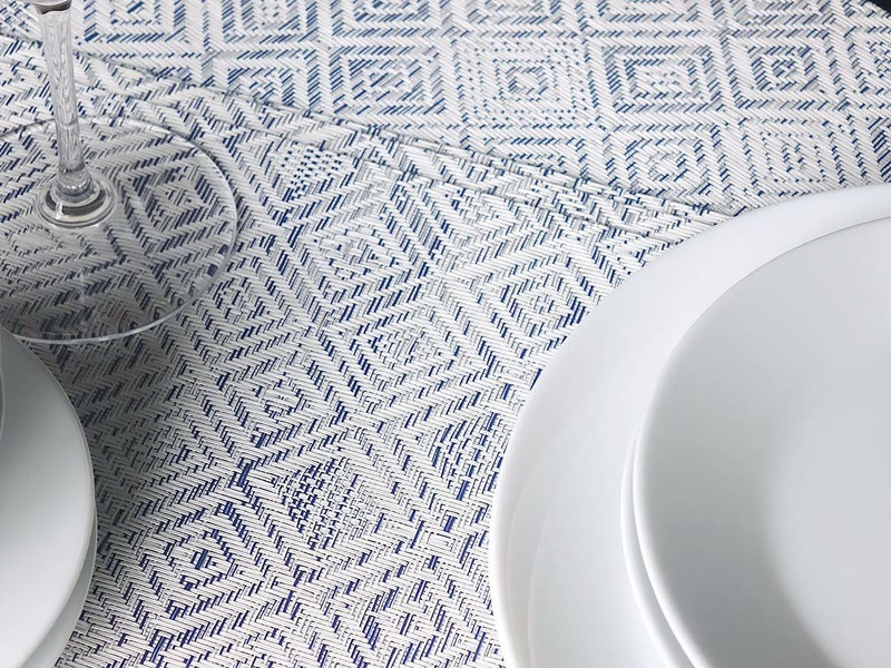 チルウィッチ　テーブルランナー　モザイク柄　ブルー　青　北欧デザインのダイヤモンドパターン　