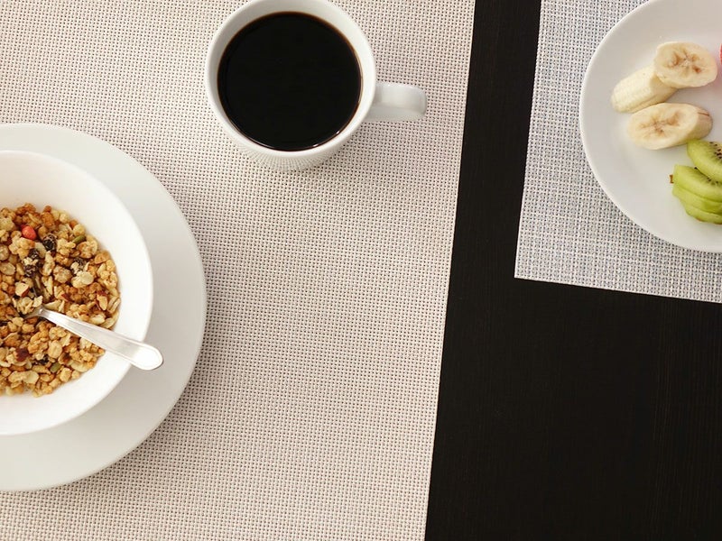 チルウィッチのランチョンマット　ミニバスケットウィーブ柄ホワイト色