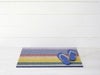 チルウィッチ・玄関マット(シャグマット)のPop Stripe柄の46×71cm、青や黄色のカラフルなボーダーのMulti