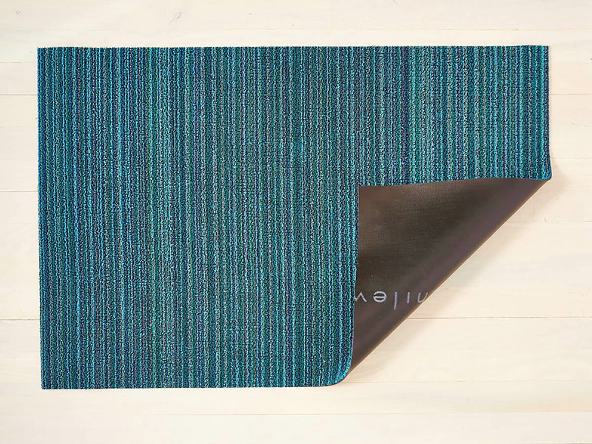 屋外玄関マット ターコイズブルーストライプ 61×91cm｜チルウィッチ