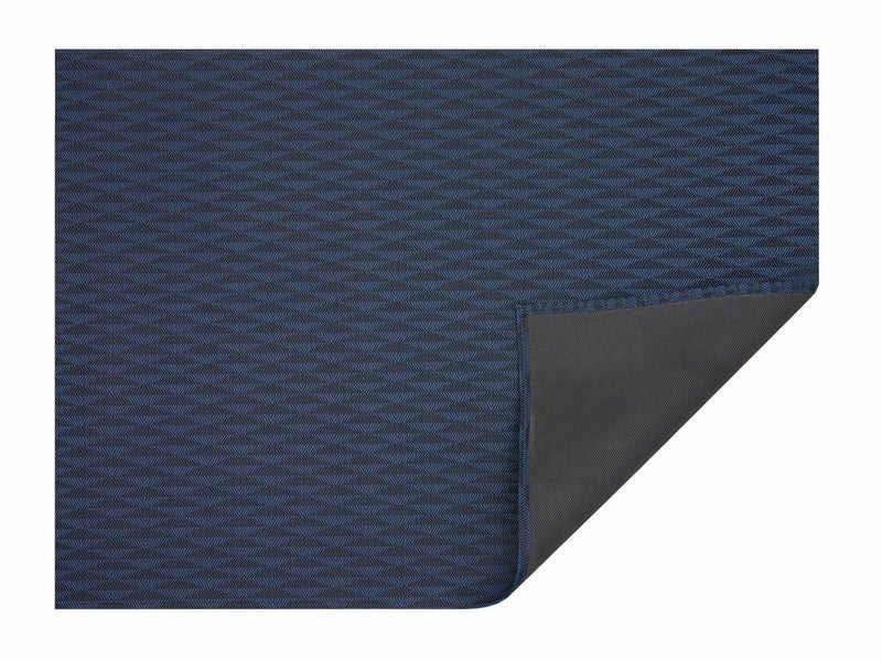 チルウィッチのフロアマット アロー柄 サファイア色　59×92cm 玄関マット　インテリアマット　ダークブルーの幾何学模様の三角形