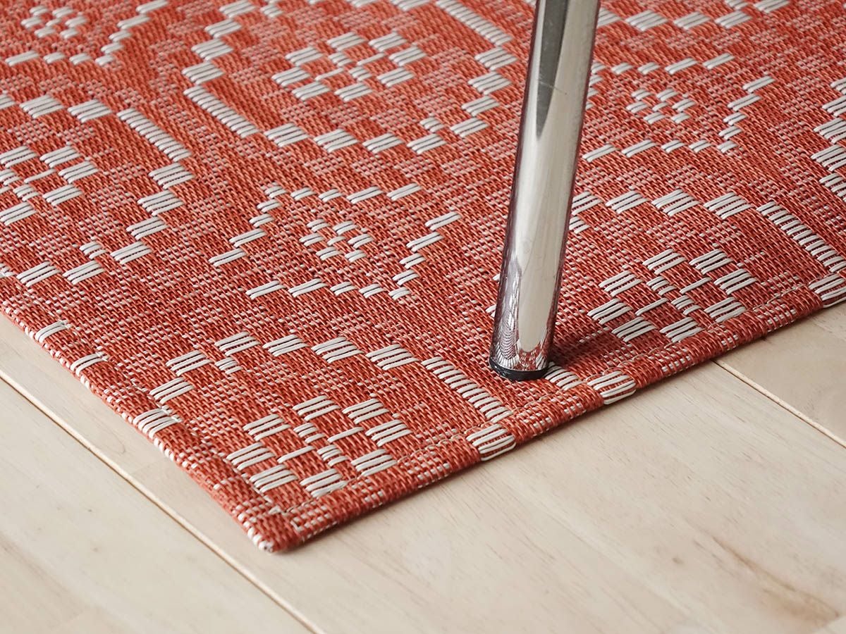 チルウィッチ フロアマット ｜183×269cm｜オーバーショット パプリカ色
