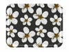 北欧スウェーデン製の木製トレー 43×33cm 花柄　ブラックホワイト 白黒