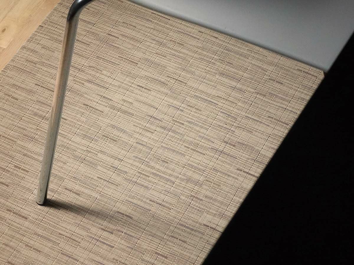 チルウィッチ　フロアマット　ラグ　玄関マット　バンブー柄　オート色　ベージュ　茶色　竹の節をイメージしたモダンなストライプ柄
