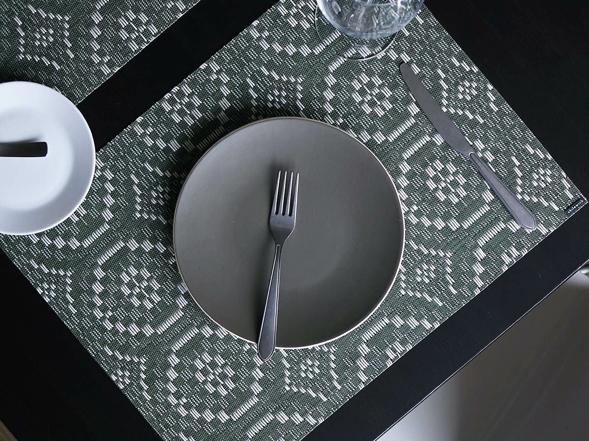 チルウィッチのランチョンマット Overshot柄 Thyme色