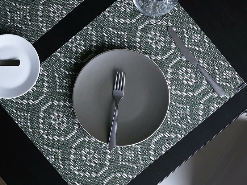 チルウィッチのランチョンマット Overshot柄 Thyme色